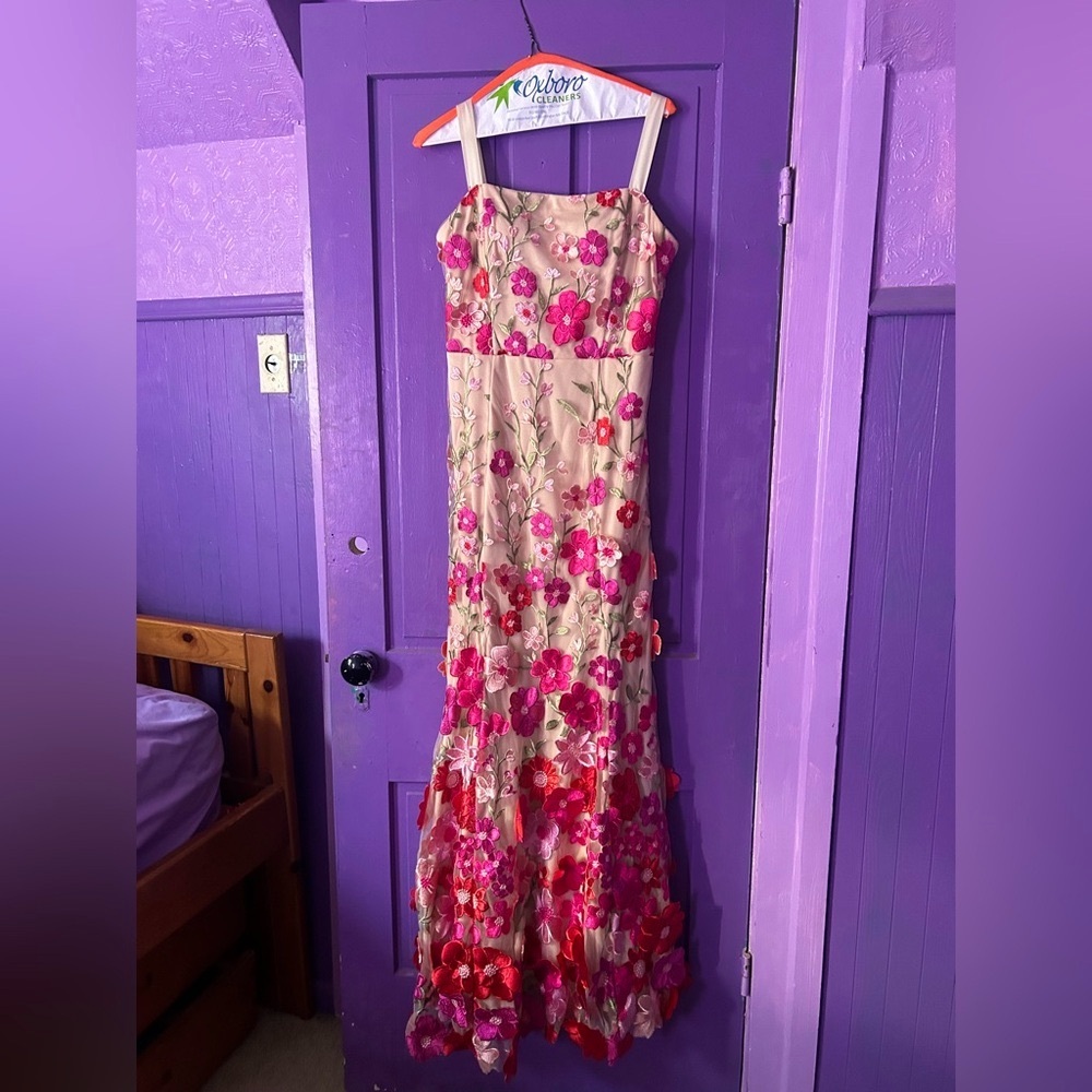 Floral Pink and Cream Gown